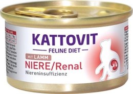 KATTOVIT NIERE/RENAL Feline Jagnięcina puszka 85g dla kota KATTOVIT