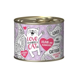 Love is where a cat is® z kurczakiem i królikiem 200g Love is where a cat is