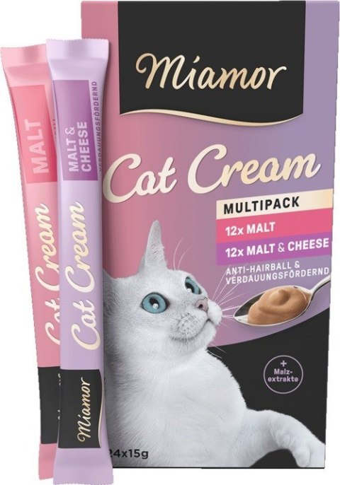 MIAMOR Cream Malt Pasta odkłaczająca 24x15g MIX Miamor