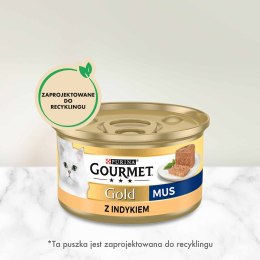 PURINA Gourmet Gold Mus z indykiem - mokra karma dla kota - 85 g PURINA NESTLE