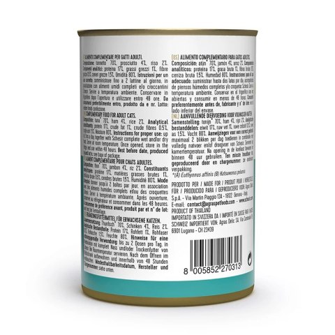 SCHESIR Adult Tuńczyk z szynką 140g Agras Pet Foods SCHESIR Adult Tuńczyk z szynką 140g Agras Pet Foods