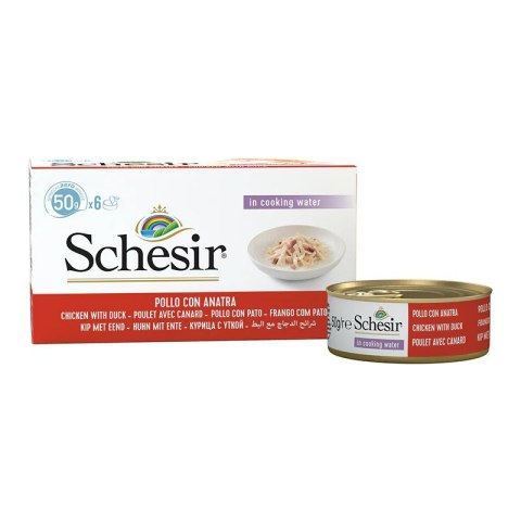 SCHESIR M-Pack Filety z kurczaka z kaczką 6x50g Agras Pet Foods