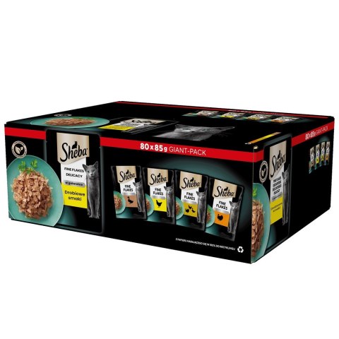 SHEBA Delicacy Drobiowe Smaki w galaretce - mokra karma dla kotów - 80x 85 g Sheba SHEBA Delicacy Drobiowe Smaki w galaretce - mokra karma dla kotów - 80x 85 g Sheba