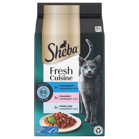 SHEBA Mini Fresh Cuisine Taste of Tokyo - mokra karma dla kota - 6x50 g Sheba SHEBA Mini Fresh Cuisine Taste of Tokyo - mokra karma dla kota - 6x50 g Sheba
