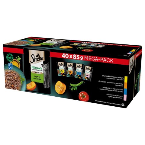 SHEBA Nature's Collection Mix - mokra karma dla kota - 40x85 g Sheba SHEBA Nature's Collection Mix - mokra karma dla kota - 40x85 g Sheba