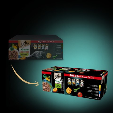 SHEBA Nature's Collection Mix - mokra karma dla kota - 40x85 g Sheba SHEBA Nature's Collection Mix - mokra karma dla kota - 40x85 g Sheba