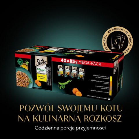SHEBA Nature's Collection drobiowe smaki w galarecie- Drób - Adult- Mokra karma dla kota- 40x85 Sheba
