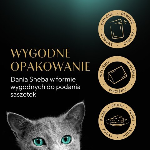 SHEBA Nature's Collection drobiowe smaki w galarecie- Drób - Adult- Mokra karma dla kota- 40x85 Sheba