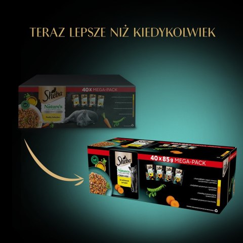SHEBA Nature's Collection drobiowe smaki w galarecie- Drób - Adult- Mokra karma dla kota- 40x85 Sheba