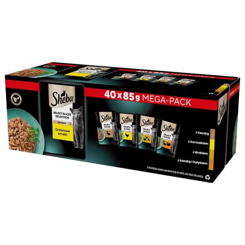 SHEBA Selection Select Slices Drobiowe Smaki 85g Sheba SHEBA Selection Select Slices Drobiowe Smaki 85g Sheba