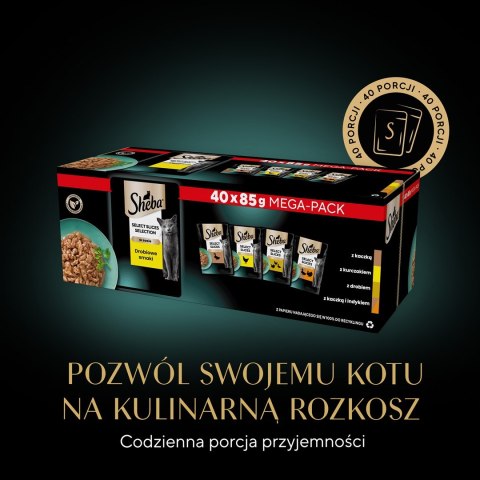 SHEBA Selection Select Slices Drobiowe Smaki 85g Sheba SHEBA Selection Select Slices Drobiowe Smaki 85g Sheba