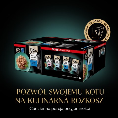 Sheba Delicacy Rybne Smaki w galaretce 80x85g Sheba