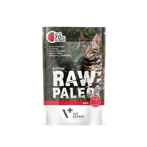 VetExpert Raw Paleo kitten - Wołowina saszetka 100g VetExpert