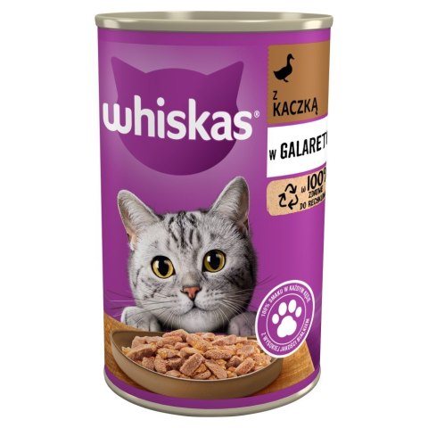 WHISKAS Adult z Kaczką w galaretce - mokra karma dla kota - 400 g Whiskas WHISKAS Adult z Kaczką w galaretce - mokra karma dla kota - 400 g Whiskas