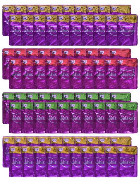 WHISKAS Klasyczne posiłki w sosie - mokra karma dla kota - 80x85 g Whiskas WHISKAS Klasyczne posiłki w sosie - mokra karma dla kota - 80x85 g Whiskas