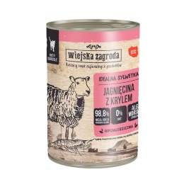 Wiejska Zagroda - Jagnięcina z krylem - Mokra karma dla kota - 400g Wiejska zagroda