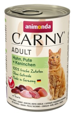 ANIMONDA Carny Adult kurczak, indyk, królik - mokra karma dla kota - 400g Animonda