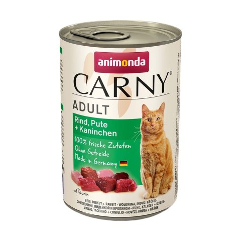 ANIMONDA Carny Adult wołowina, indyk i królik - mokra karma dla kota - 400g ANIMONDA Carny Adult wołowina, indyk i królik - mokra karma dla kota - 400g