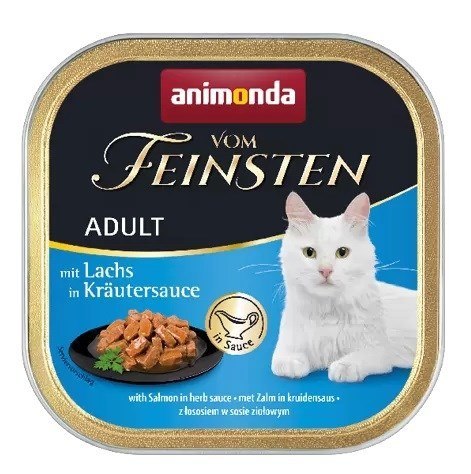 ANIMONDA Vom Feinsten Classic Cat łosoś w ziołowym sosie - mokra karma dla kota - 100g Animonda ANIMONDA Vom Feinsten Classic Cat łosoś w ziołowym sosie - mokra karma dla kota - 100g Animonda