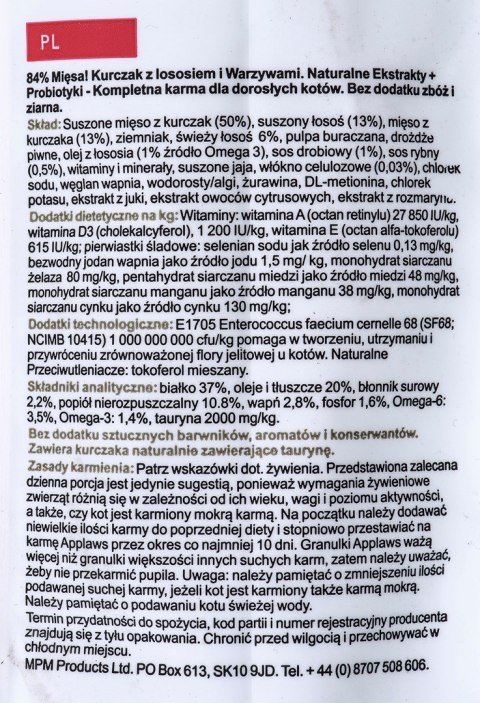 APPLAWS CAT Kurczak i Łosoś - karma dla kotów z wysoką zawartością mięsa - 7,5kg Applaws APPLAWS CAT Kurczak i Łosoś - karma dla kotów z wysoką zawartością mięsa - 7,5kg Applaws