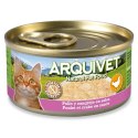 ARQUIVET puszka dla kota kurczak w sosie z łososiem 80g ARQUIVET