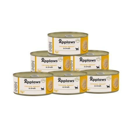 Applaws Cat Tin Chicken Breast 6x70g Applaws Applaws Cat Tin Chicken Breast 6x70g Applaws