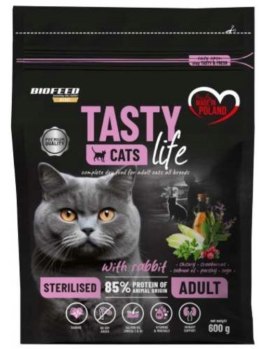 BIOFEED TASTY CATS LIFE STERILISED WITH RABBIT 600G BIOFEED