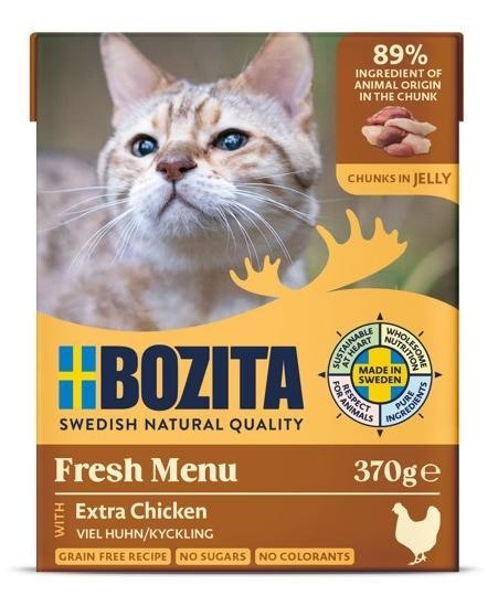 BOZITA Mięsne kawałki z kurczakiem w galaretce 370g BOZITA