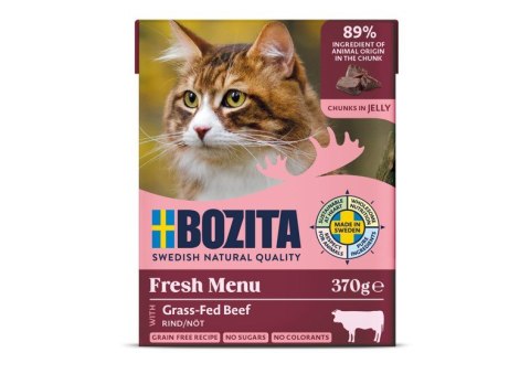 BOZITA Mięsne kawałki z wołowiną w galaretce 370g BOZITA BOZITA Mięsne kawałki z wołowiną w galaretce 370g BOZITA