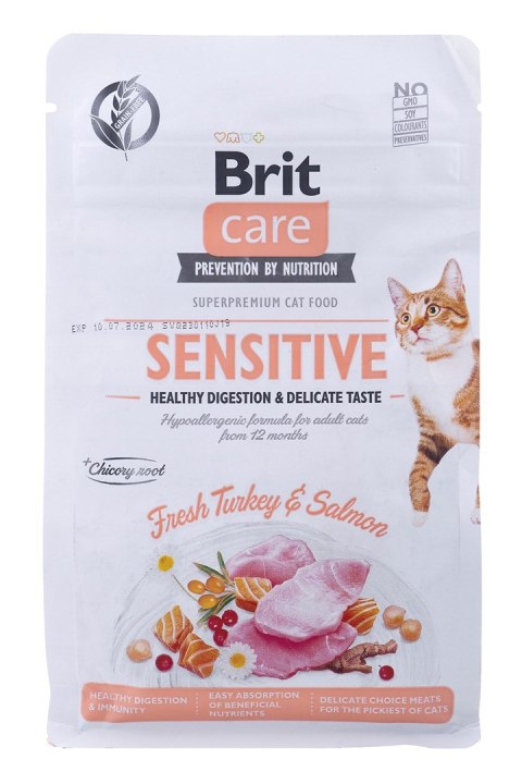 BRIT Care Grain-Free Sensitive Turkey&Salmon - sucha karma dla kota - 400 g Brit BRIT Care Grain-Free Sensitive Turkey&Salmon - sucha karma dla kota - 400 g Brit