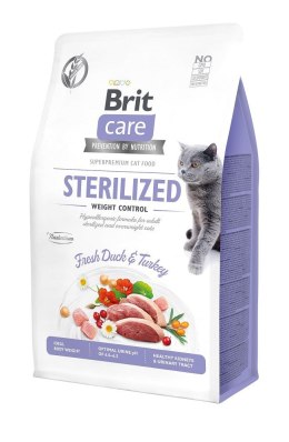 BRIT Care Grain-Free Sterilized Weight Control - sucha karma dla kota - 2 kg Brit