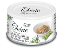 Cherie Skóra i sierść TUŃCZYK ZIELONY GROSZEK 80g Cherie
