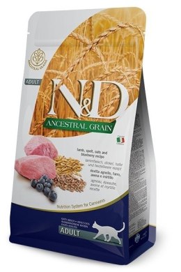 FARMINA N&D Ancestral Grain Lamb & Blueberry Adult - sucha karma dla kota - 5kg Farmina