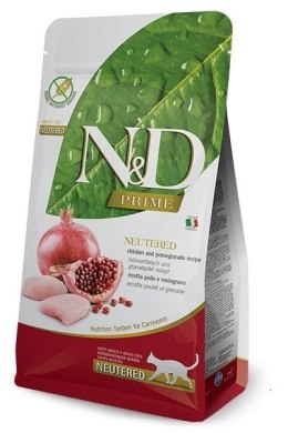 FARMINA N&D Prime Chicken & Pomegranate Adult Neutered - sucha karma dla kota - 5 kg Farmina