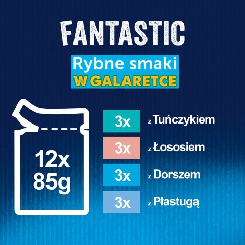 FELIX Fantastic Ryba - mokra karma dla kota - 12x85g PURINA NESTLE FELIX Fantastic Ryba - mokra karma dla kota - 12x85g PURINA NESTLE