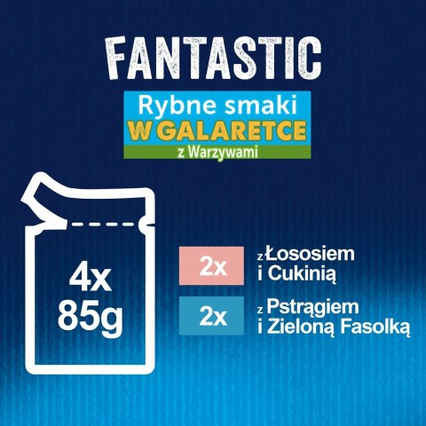 FELIX Fantastic Ryba z warzywami - mokra karma dla kota - 4x85g PURINA NESTLE FELIX Fantastic Ryba z warzywami - mokra karma dla kota - 4x85g PURINA NESTLE