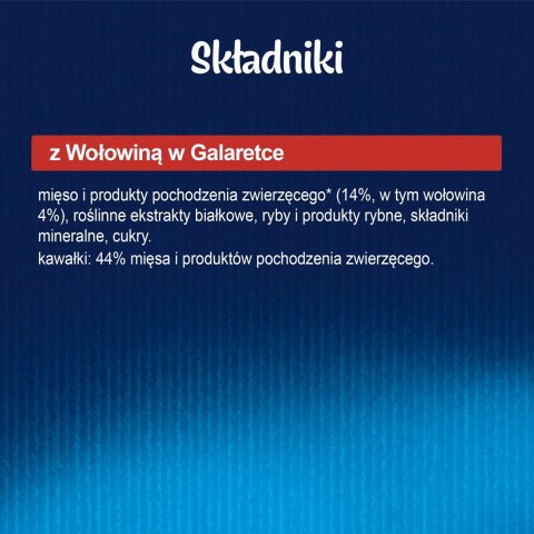 FELIX Fantastic Wołowina w galaretce - mokra karma dla kota - saszetka 100 g PURINA NESTLE FELIX Fantastic Wołowina w galaretce - mokra karma dla kota - saszetka 100 g PURINA NESTLE