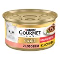 GOURMET GOLD Łosoś i kurczak w sosie mokra karma dla kota - puszka - 85 g PURINA NESTLE