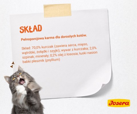 JOSERA Pate kurczak ze szpinakiem - mokra karma dla kota - 85 g JOSERA JOSERA Pate kurczak ze szpinakiem - mokra karma dla kota - 85 g JOSERA