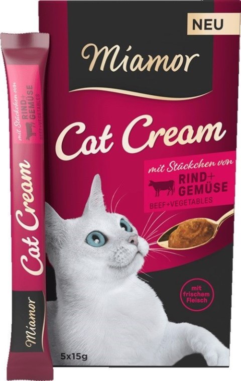 MIAMOR Cream Pasta z wołowiną 5x15g Miamor