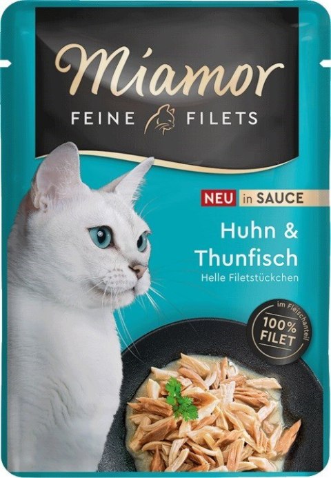 MIAMOR Filets Kurczak z tuńczykiem w sosie 100g Miamor