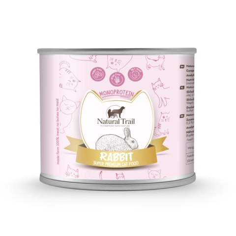 NATURAL TRAIL karma dla kota królik monoprotein185g Natural Trail NATURAL TRAIL karma dla kota królik monoprotein185g Natural Trail