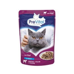 PREVITAL -Karma dla kotów sterylizovanych - 4 smaki - kurczak, cielęcina, łosoś, drób - Pełnoporcjowa karma dla dorosłych kotów  PREVITAL