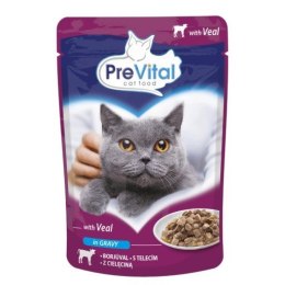 PREVITAL cielęcina w sosie dla kotów 100g. PREVITAL