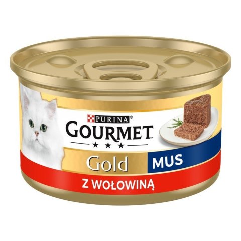 PURINA Gourmet Gold Mus z wołowiną - mokra karma dla kota - 85 g PURINA Gourmet Gold Mus z wołowiną - mokra karma dla kota - 85 g