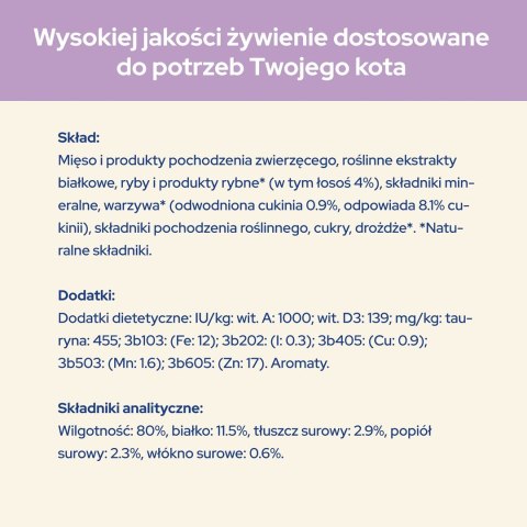 Purina Cat Chow Sensitive z łososiem i cukinią w sosie - mokra karma dla kota - 85 g PURINA NESTLE Purina Cat Chow Sensitive z łososiem i cukinią w sosie - mokra karma dla kota - 85 g PURINA NESTLE