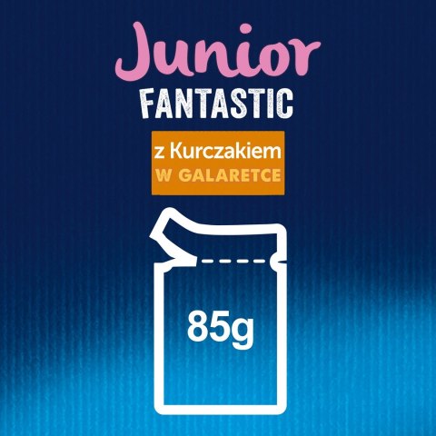 Purina Felix Fantastic Junior Kurczak - mokra karma dla kota - 85 g PURINA NESTLE Purina Felix Fantastic Junior Kurczak - mokra karma dla kota - 85 g PURINA NESTLE