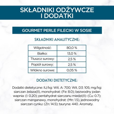 Purina Gourmet Perle fileciki w sosie Mix Smaków - mokra karma dla kota - 60x85 g PURINA NESTLE Purina Gourmet Perle fileciki w sosie Mix Smaków - mokra karma dla kota - 60x85 g PURINA NESTLE