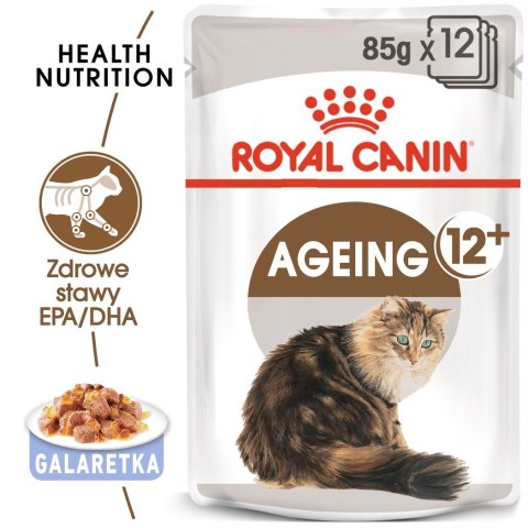 ROYAL CANIN FHN Ageing 12+ w galaretce - mokra karma dla kota starszego - 12x85g Royal Canin ROYAL CANIN FHN Ageing 12+ w galaretce - mokra karma dla kota starszego - 12x85g Royal Canin