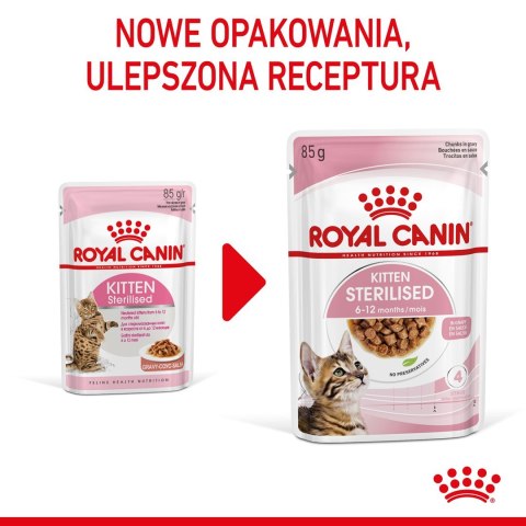 ROYAL CANIN FHN Kitten Sterilised w sosie - mokra karma dla kociąt - 12x85 g Royal Canin ROYAL CANIN FHN Kitten Sterilised w sosie - mokra karma dla kociąt - 12x85 g Royal Canin